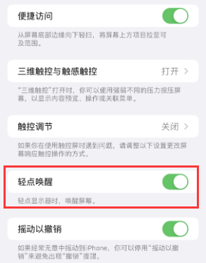 永嘉苹果授权维修站分享iPhone轻点无法唤醒怎么办 