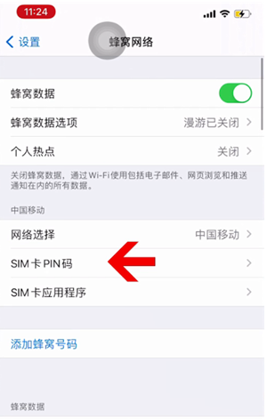 永嘉苹果14维修网分享如何给iPhone14的SIM卡设置密码 