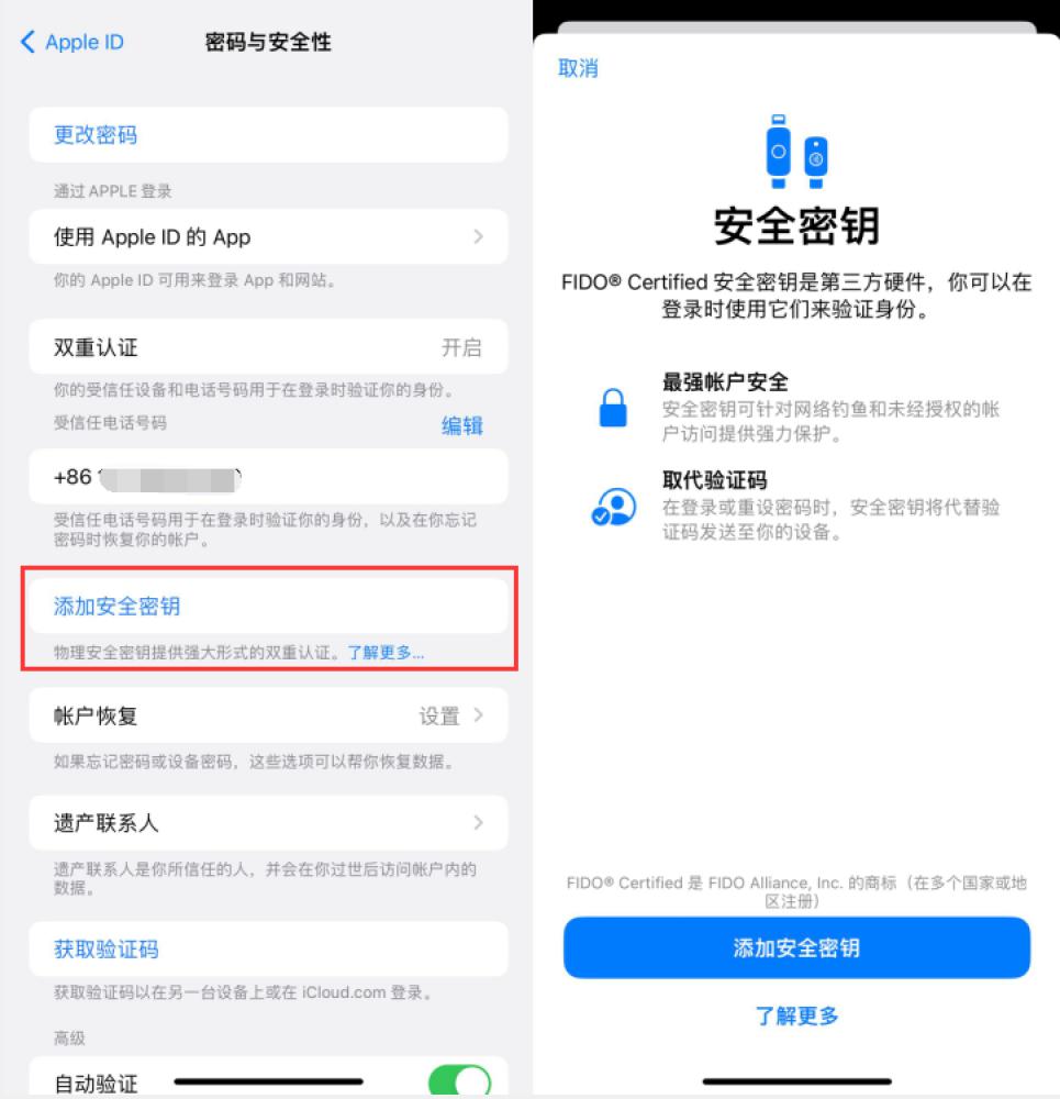 永嘉苹果服务网点分享物理安全密钥有什么用？iOS 16.3新增支持物理安全密钥会更安全吗？ 